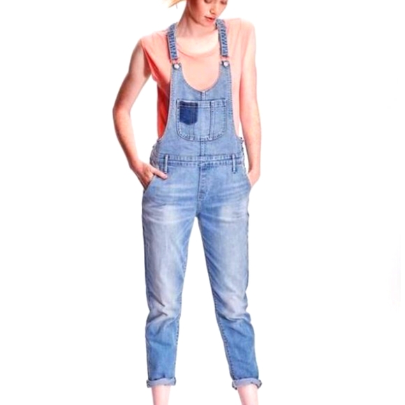 Old Navy Pants - Old Navy color block skinny denim overalls 16